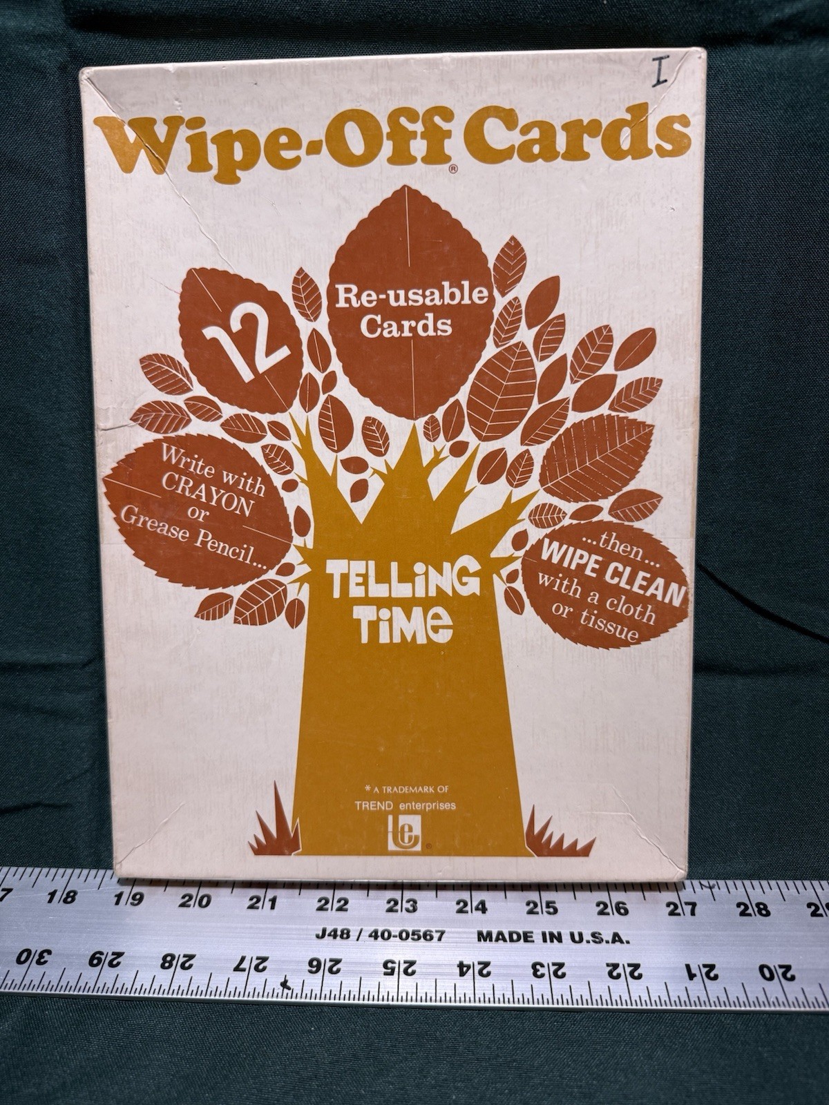Vintage Trend Enterprises “Telling Time” Wipe-Off Cards T-135 Dry Erase Boards