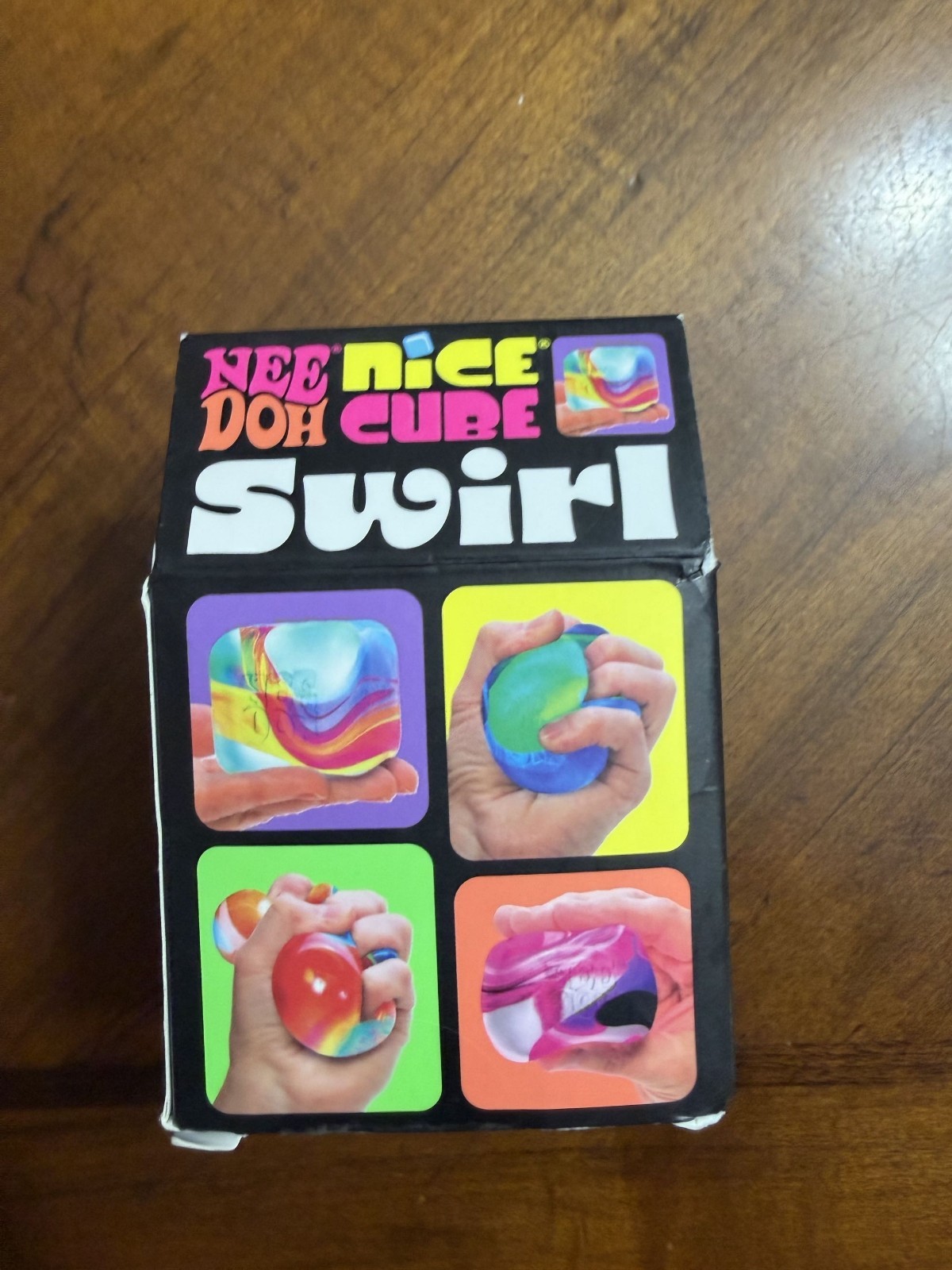 Needoh Swirl Nice Cube Blue, Purple & Black