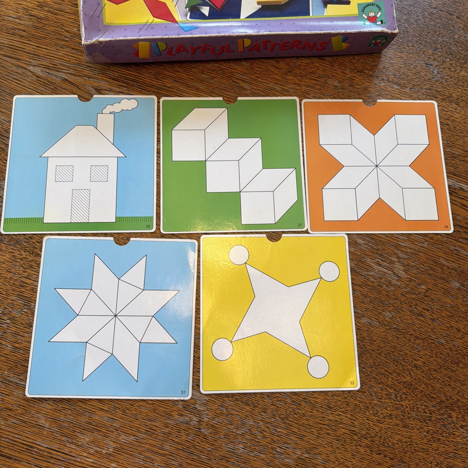 Discovery Toys Playful Patterns – 123 Foam Shapes & Complete Set of Cards 1991