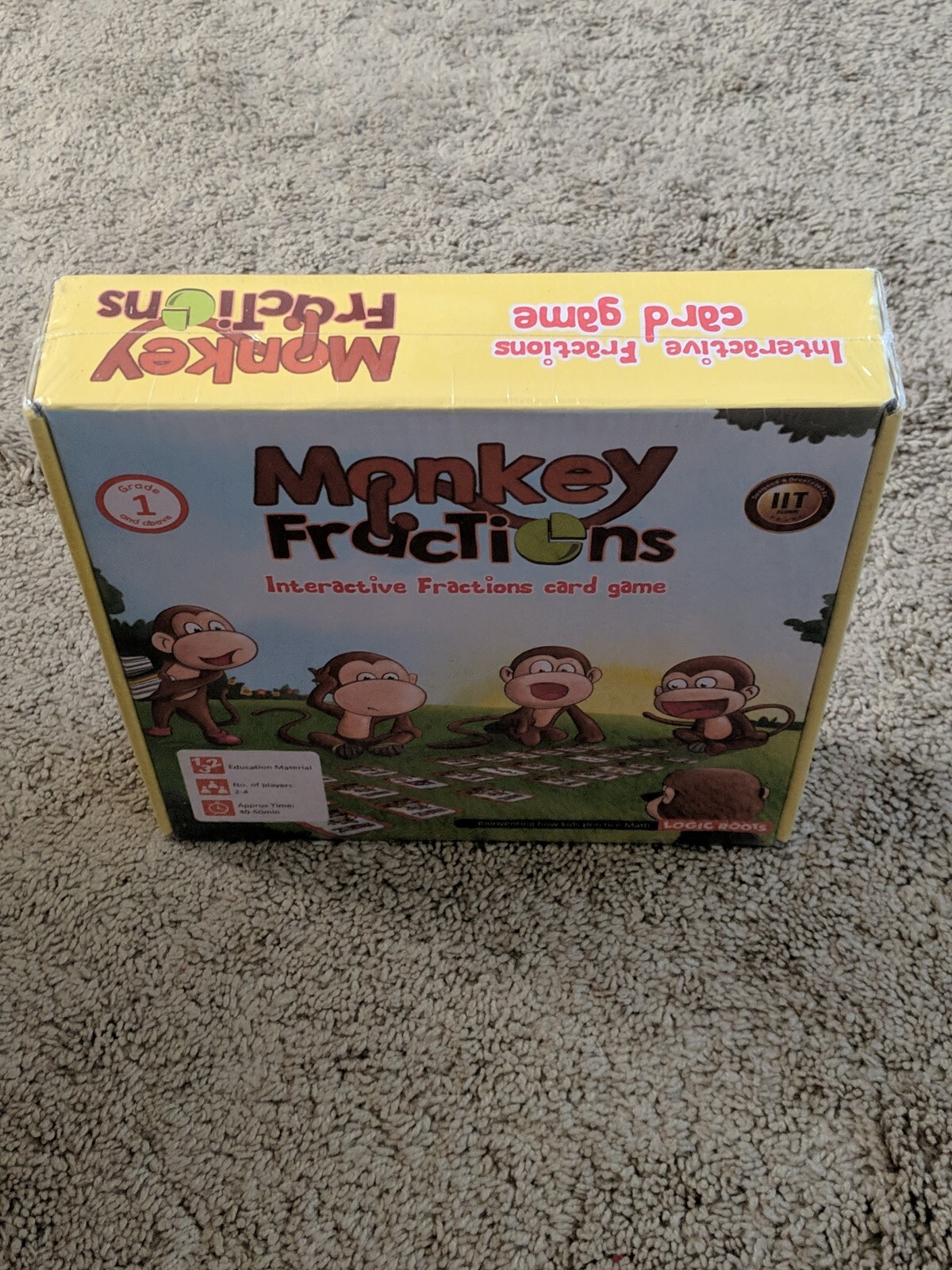 Monkey Fractions Interactive Fractions Card Game Grade 1 & Above Logic Roots NEW