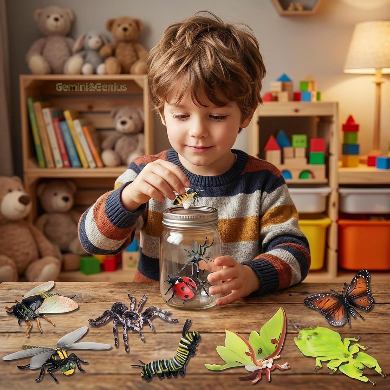 10Pcs Bug Toys for Kids, Woodland Animals, Insect Figurines, Cicada, Ladybird…