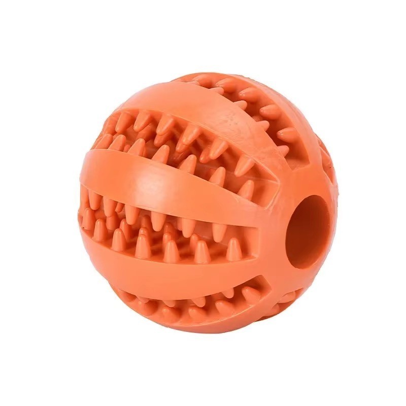 Pet Dog Toy Ball Rubber Chew Treat Ball Interactive Teeth Cleaning