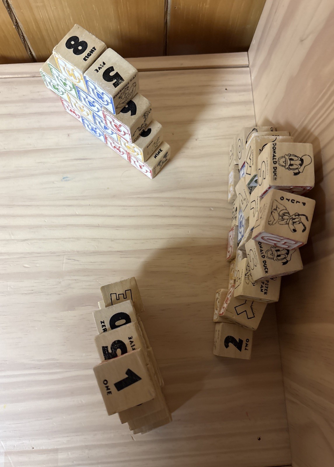 Disney Wooden Blocks Alphabet, Numbers, Pictures, 49Pc