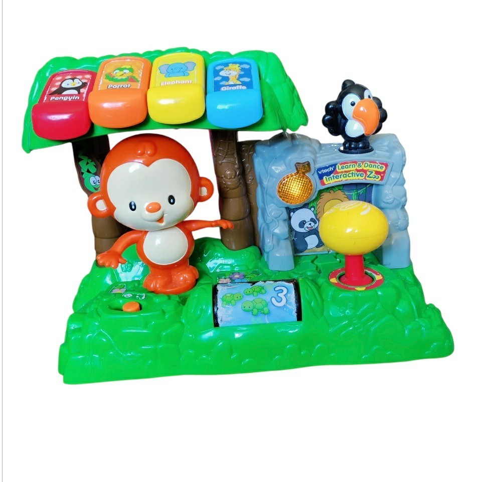 VTech Learn and Dance Interactive Zoo Monkey Toy Light Up Music Sounds *Works*