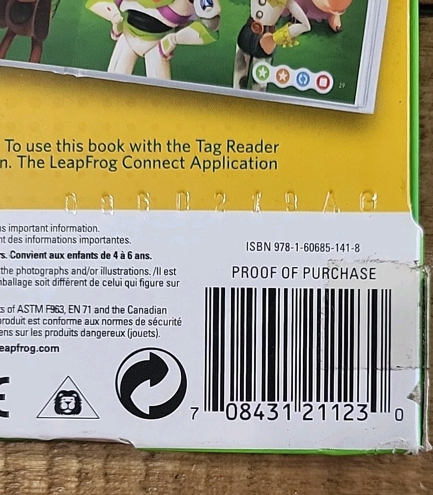 LeapFrog Tag Disney Pixar Toy Story 3 Together Again Activity StoryBook New