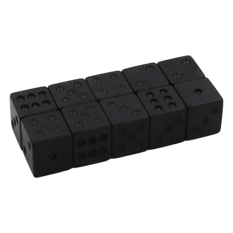 10 Pack Math Teaching Toy Dices Small Colorful Acrylic 6 Sided Dices Cubes Set