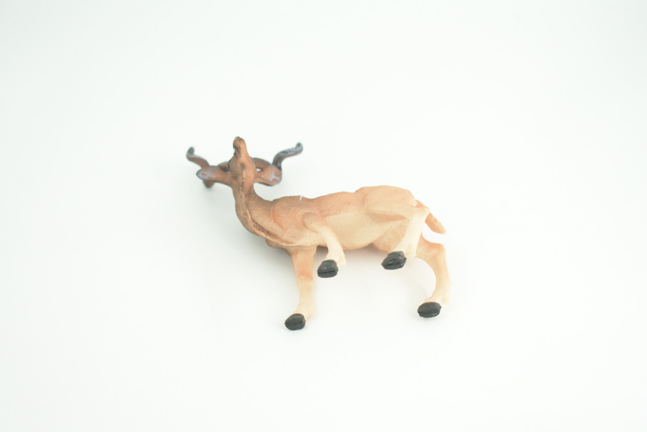 Kudu Antelope Toy, Realistic Hand Painted Rubber Model, 4 Inches CH971 BB212