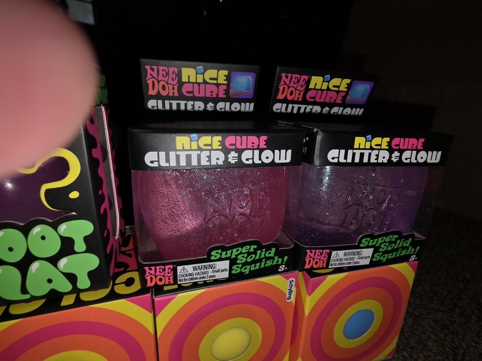 ULTIMATE NeeDoh Sensory Toy Lot Giant Nice Berg Glitter Glow Cube Mochi Squishy