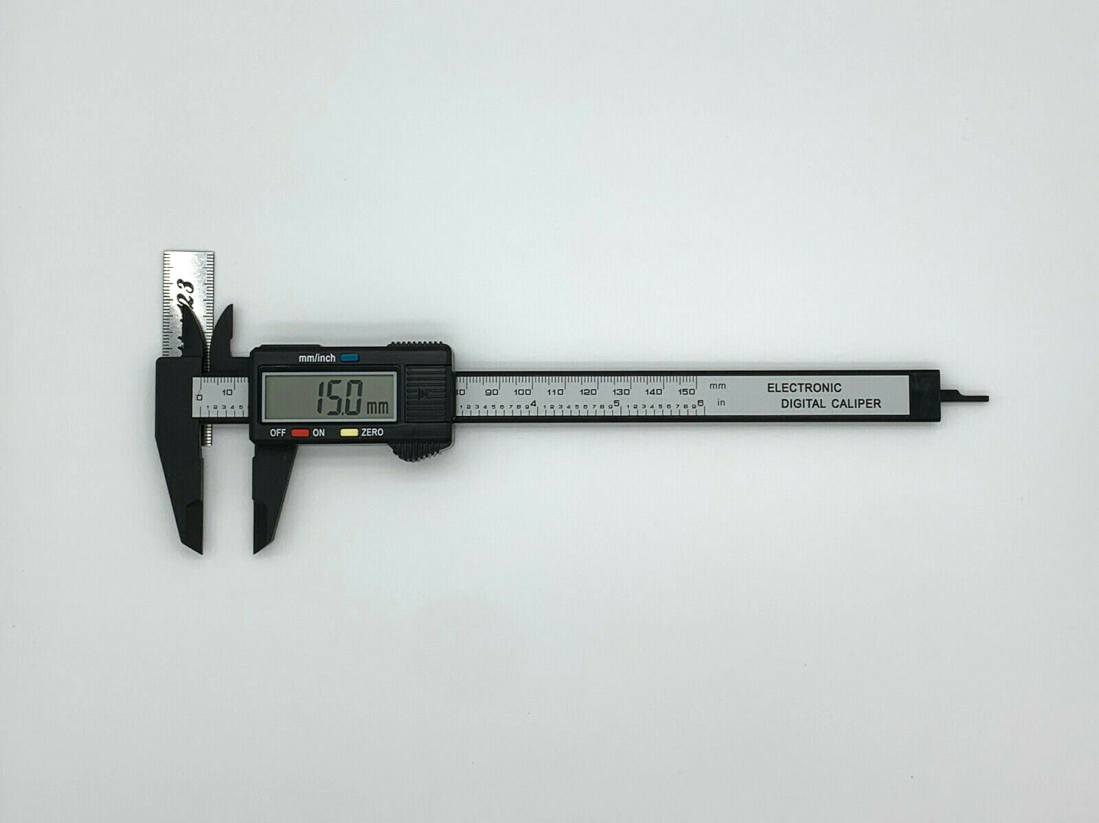 1pc LCD screen Vernier caliper Plastic 150mm Resolution 0.1mm Tolerance +-0.2mm