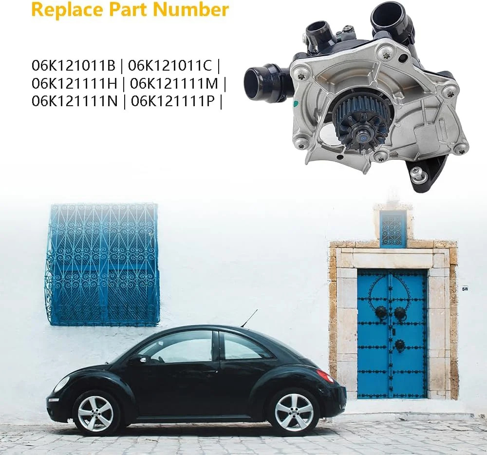 Engine Water Pump Assembly | Fit for Volkswagen VW 2013-2016 Beetle, 2013-2016 J