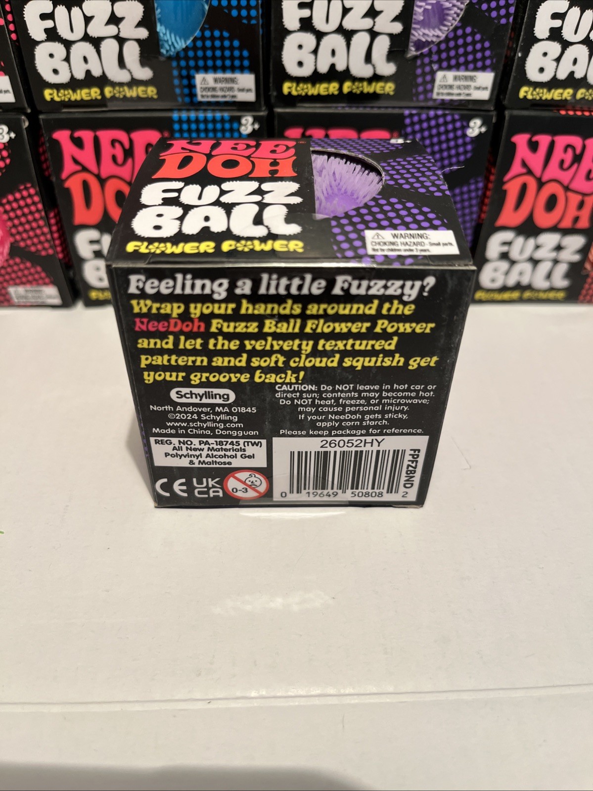 Lot of 12 Nee Doh FUZZ BALL Flower Power Velvet Squeeze Stress Ball (Full Case)