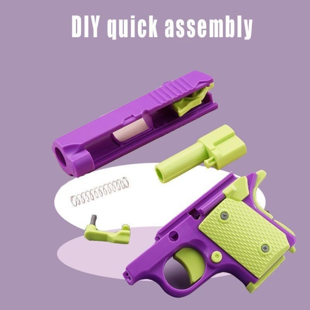 Fidget Gun Toy Sensory Toys 3D Printed Anxiety Stress Relief Toy Gift for Adult
