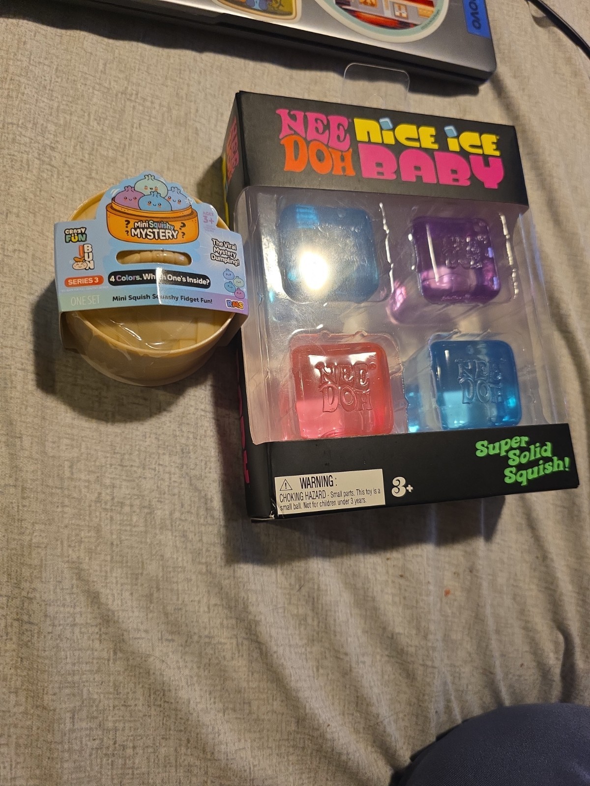 New Needoh Nice Ice Baby Bundle (Mini Nice Cubes) + 1 Crazy Fun Rms Mini Squishy