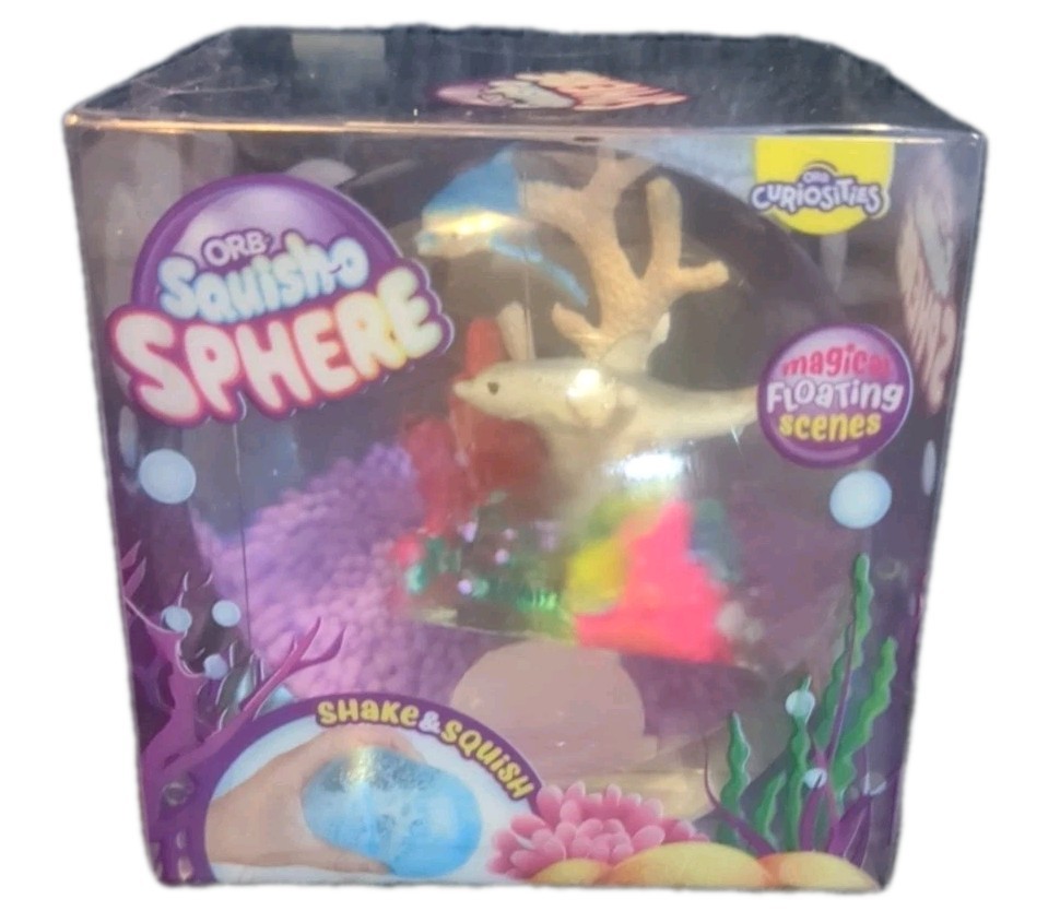 3 Orb Squish-O Sphere Clown Fish,Sharks& Dolphins Aquarium Floating Squishy