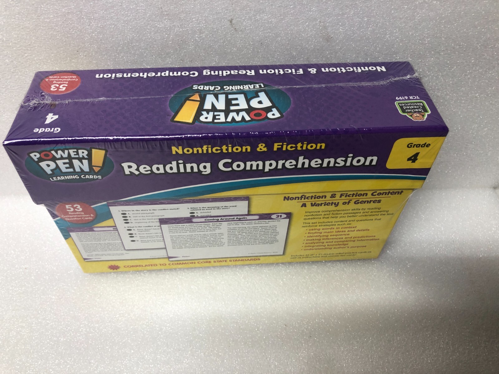 Power Pen Learning Cards Nonfiction & Fiction Reading Comprehension TCR 6199
