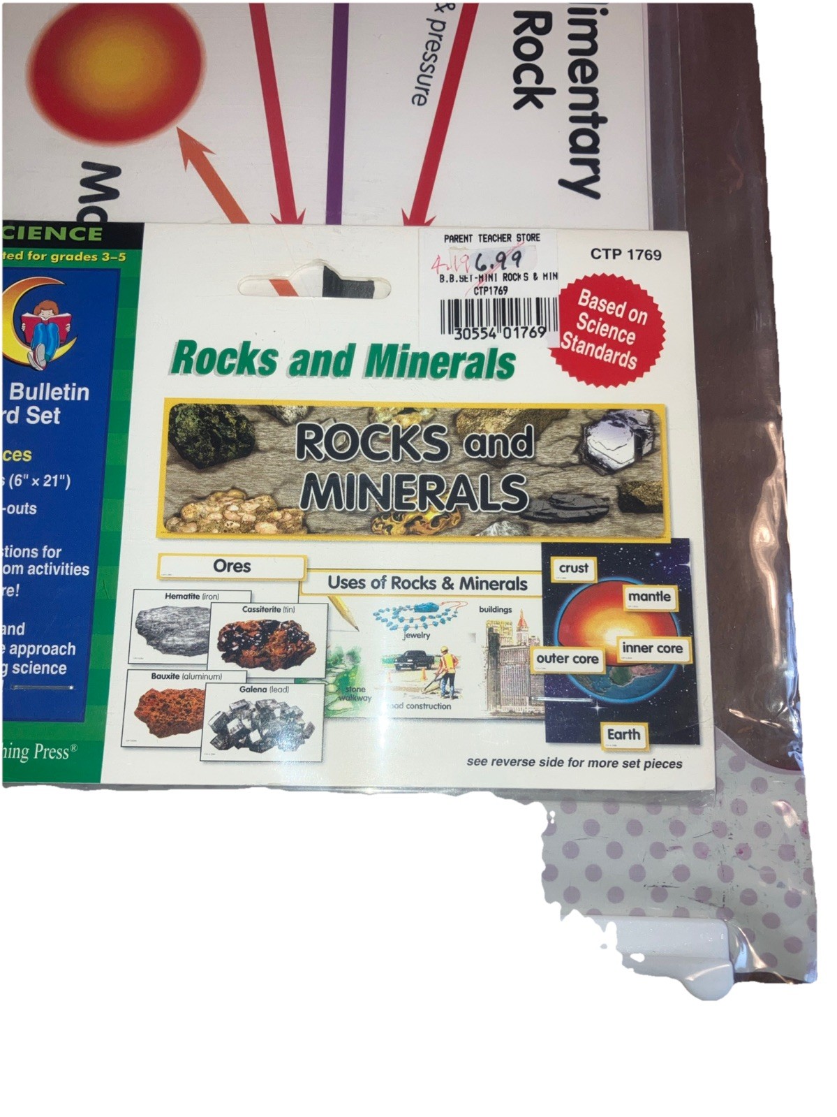 Creative Teaching Press Rocks and Minerals Mini Bulletin Board Set Ages 3-5