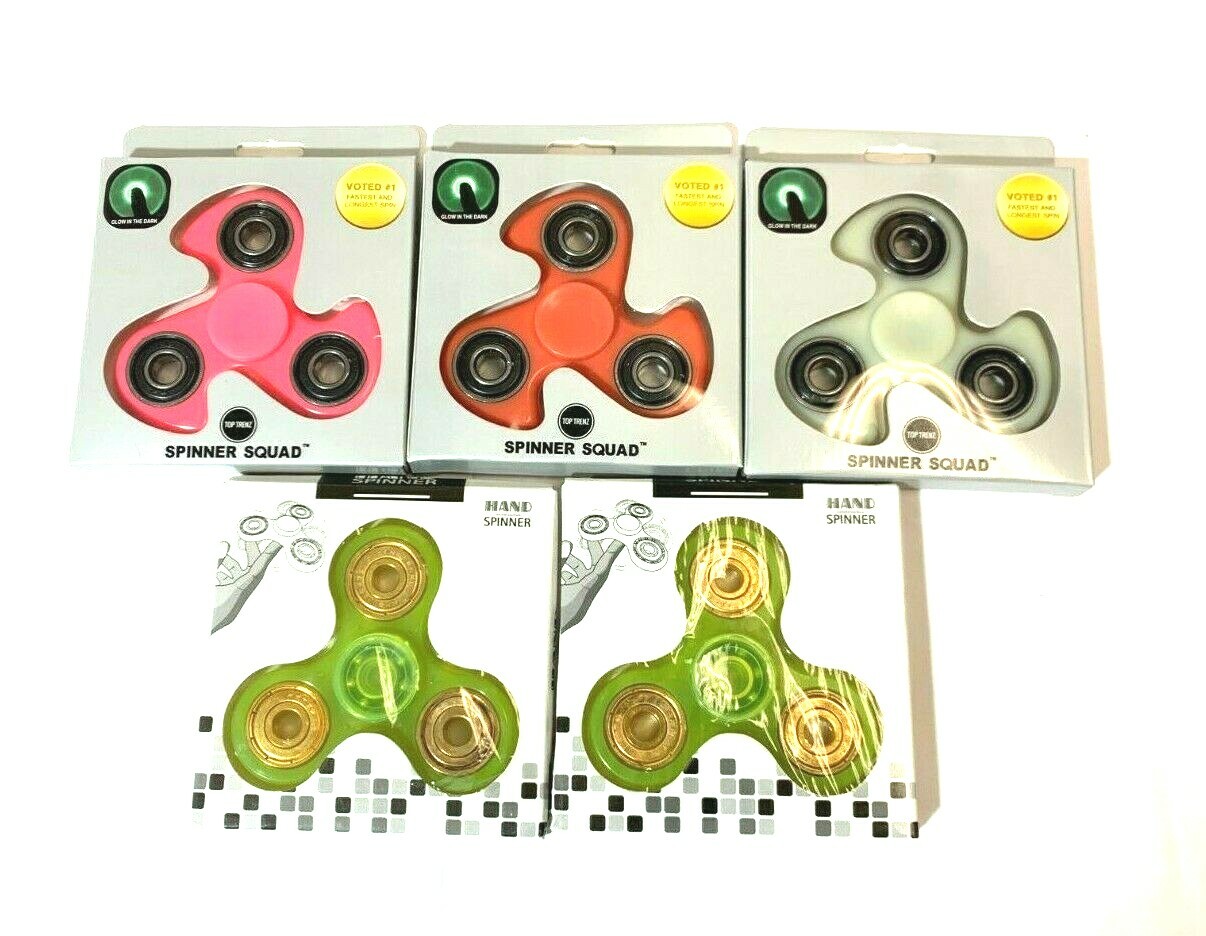 Mixed Lot of 5 Top Trenz Spinner Squad Hand Spinners Toy Bundle