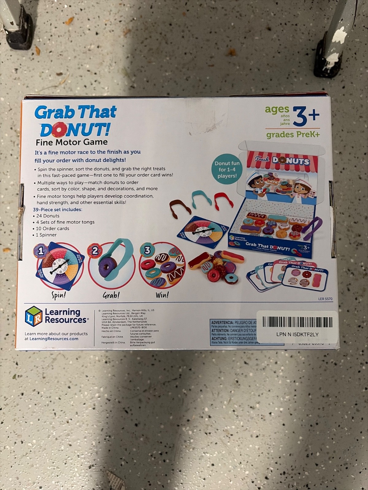 Grab That Donut! Fine Motor Game – Toddler Food Bakery Toys, Board Games,