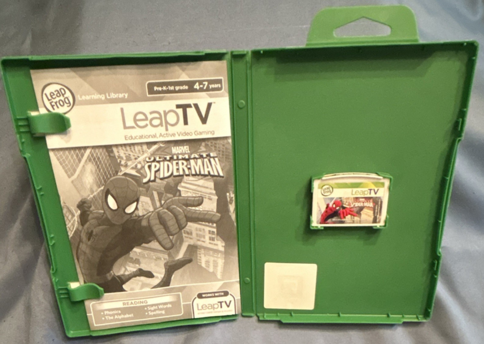 LeapFrog LeapTV Marvel Ultimate Spider-Man Reading Game Cartridge 4-7 Years