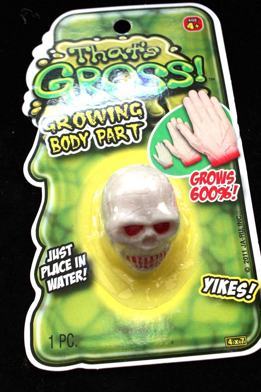 Magic GROW HUMAN SKULL Severed Head Growing Body Part Lab Jar Weird Science Prop