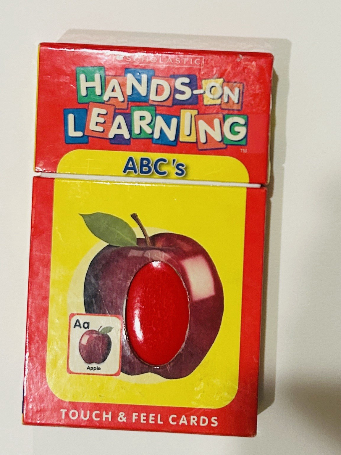 Vintage Scholastic ABC’s Learning Touch And Feel Cards 26 Cards Front And Back