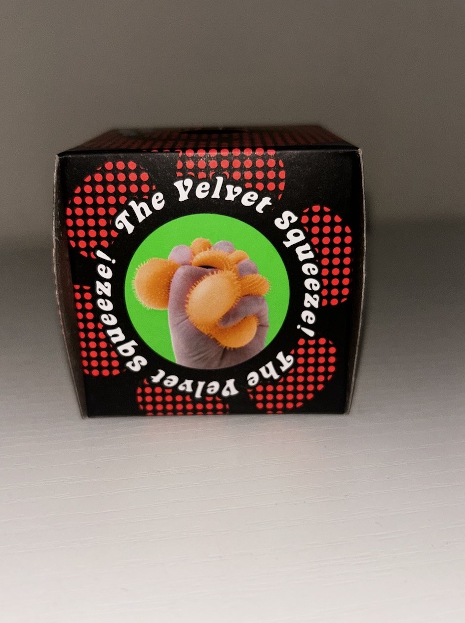 ORANGE Schylling NeeDoh Fuzz Ball Flower Power Velvet Squeeze Toy 3+ AUTHENTIC