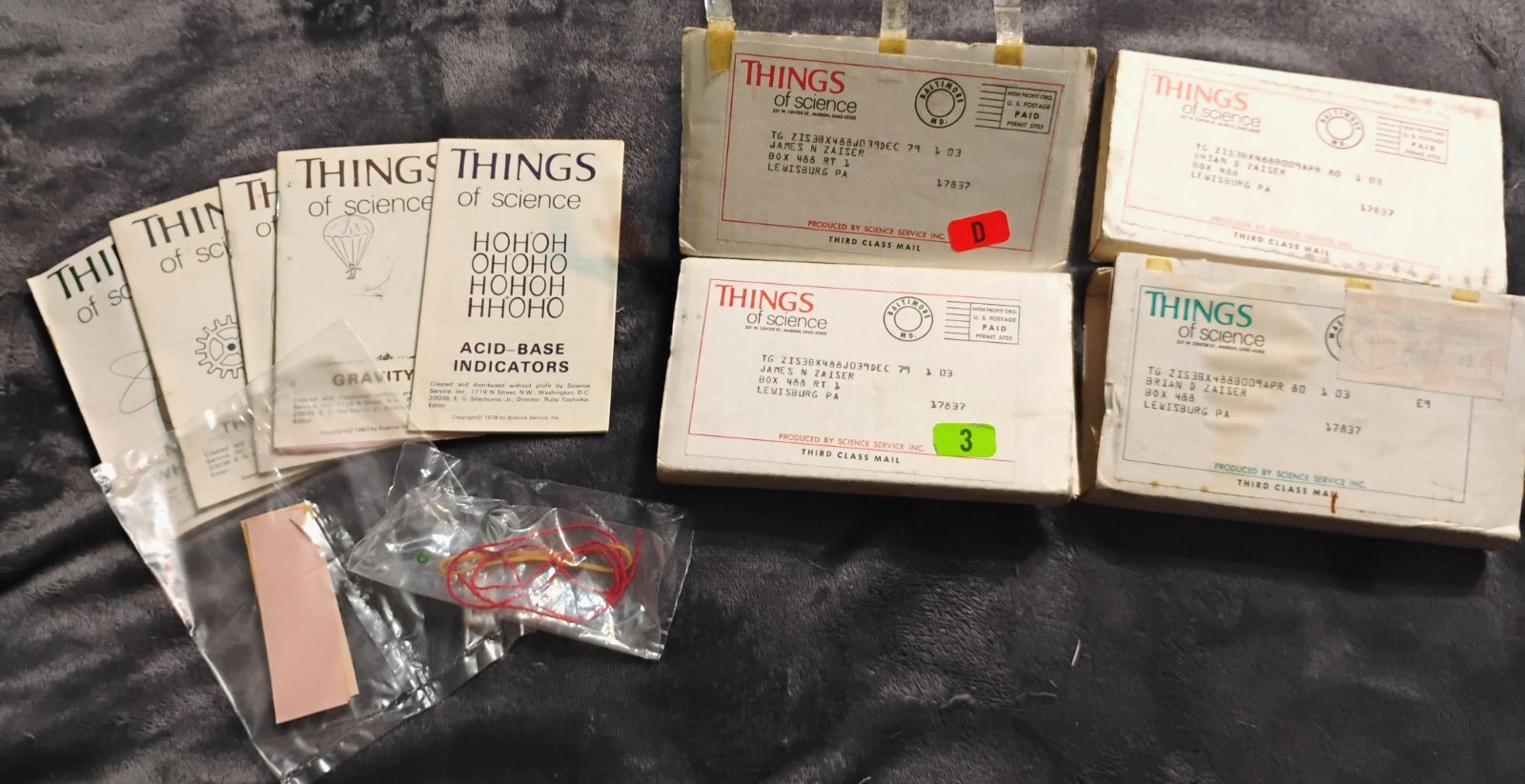 Vintage Things of Science Kits – Mixed Lot with 4 Complete Kits and Extra Books