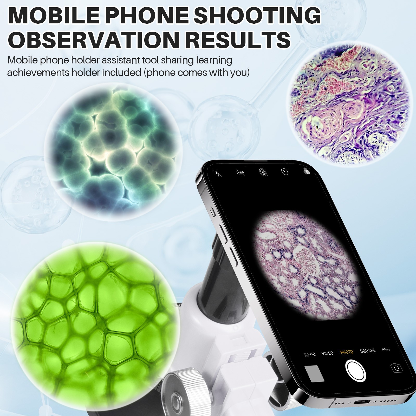 Beginner Microscope Science Kit for Kids 200X/600X/1200X Education Gifts