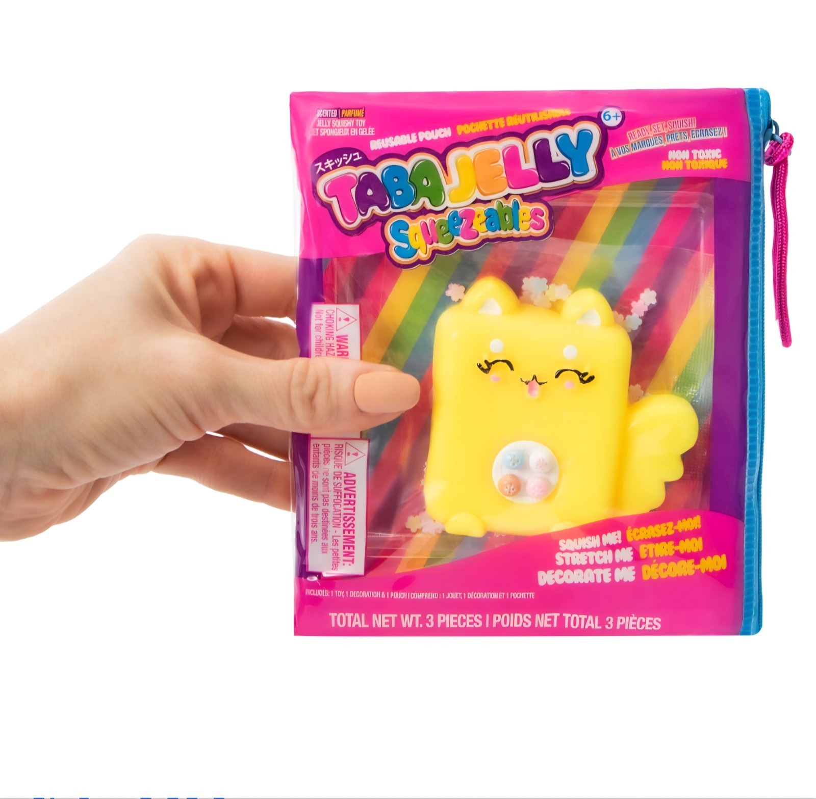 Taba Jelly Squeezeables Yellow Dog Squishy, Connie Corgi Squishi Squeeze Toy USA