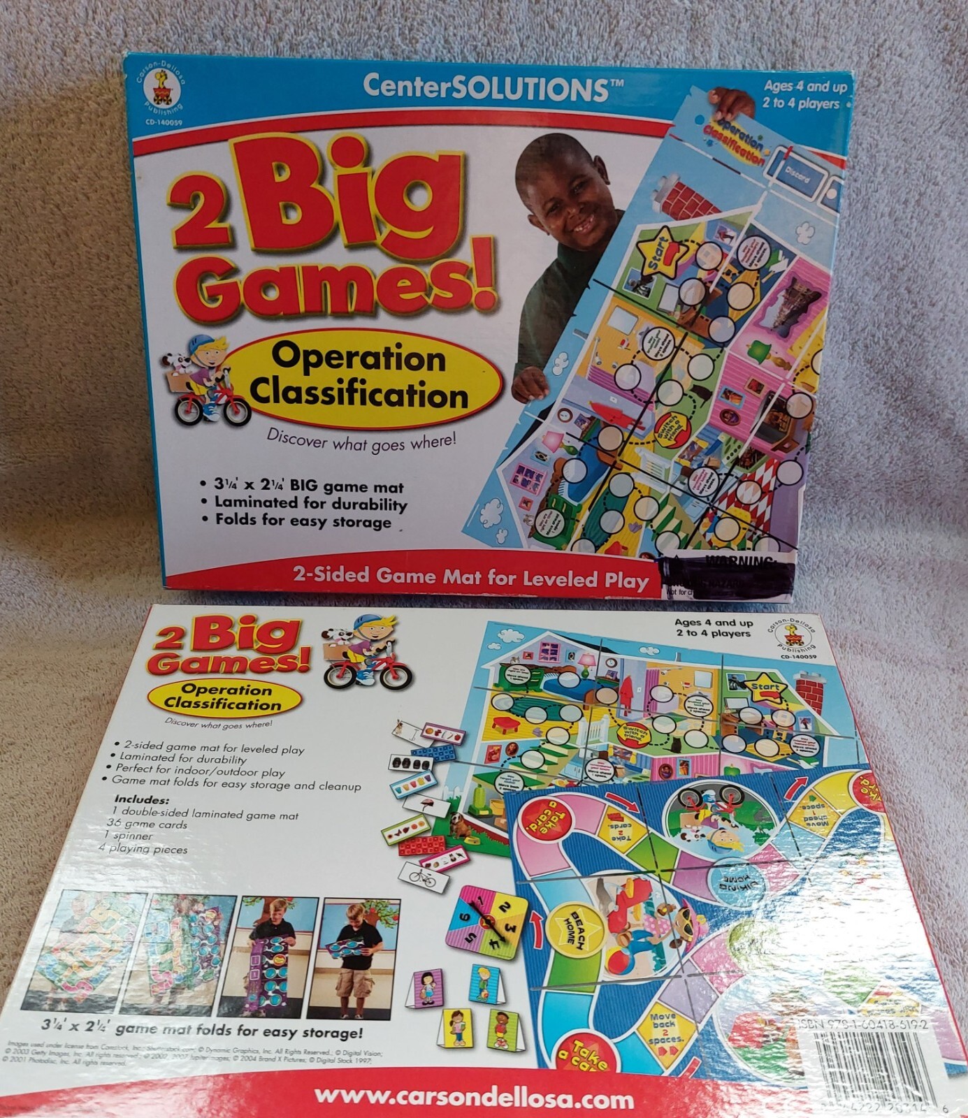 Carson Dellosa Center Solutions 2 Big Games Laminated Operation Classification