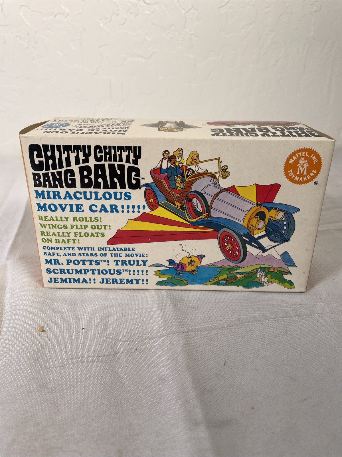 Vintage 1968 Mattel Chitty Chitty Bang Bang Car SEALED COMPLETE NOS NIB