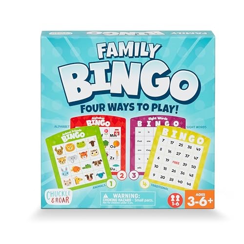 Family Bingo – Educational Bingo Game for Kids Ages 3–6+ | Four Games in One: