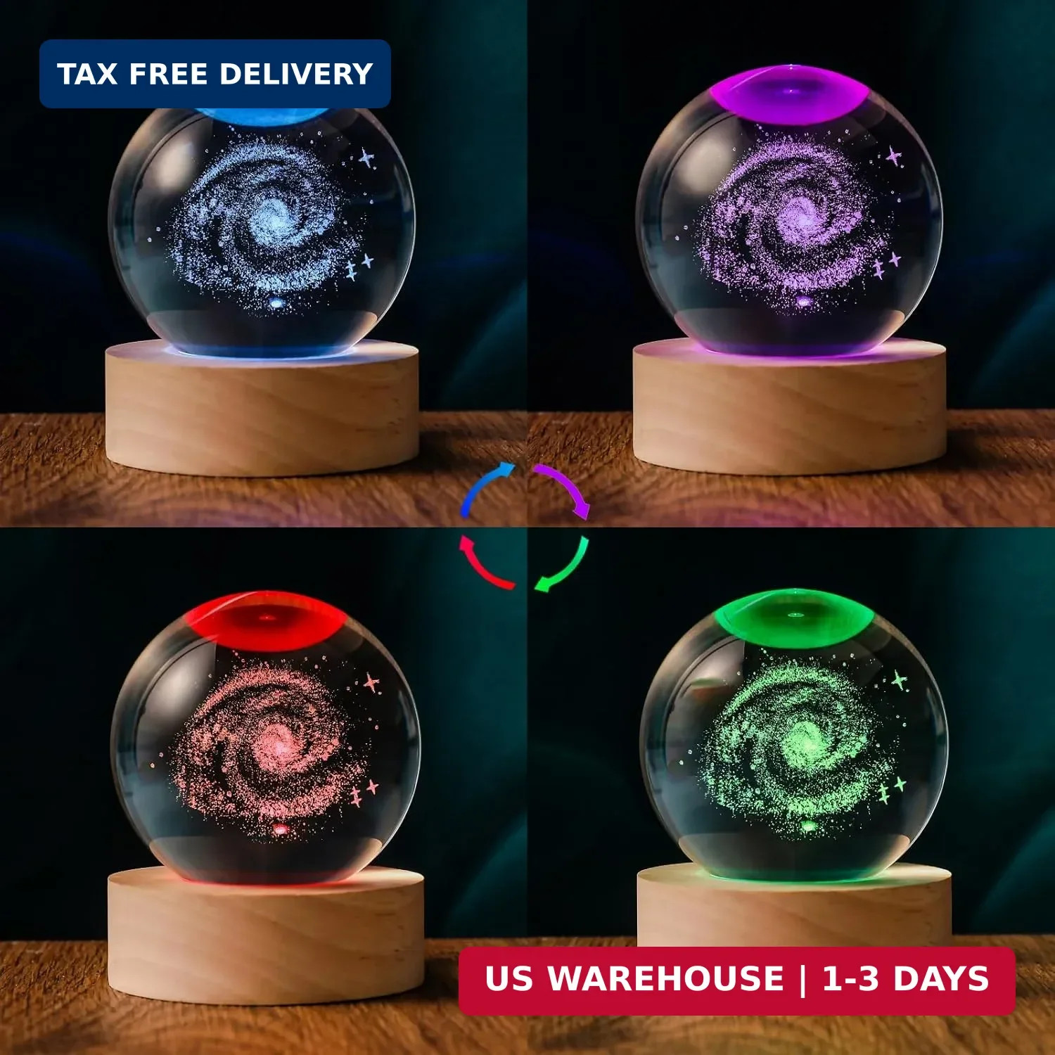 3D Galaxy 60mm Crystal Ball Astronomy Universe Gifts 3D Galaxy Crystal Globe Sci