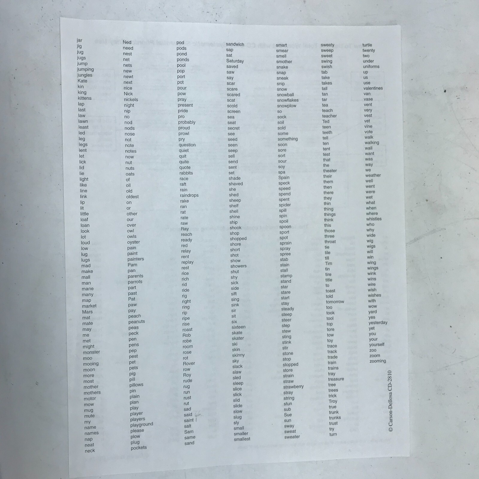 Beginner Readers Homeschool Word Cards Sequential Phonics – Carson-Dellosa