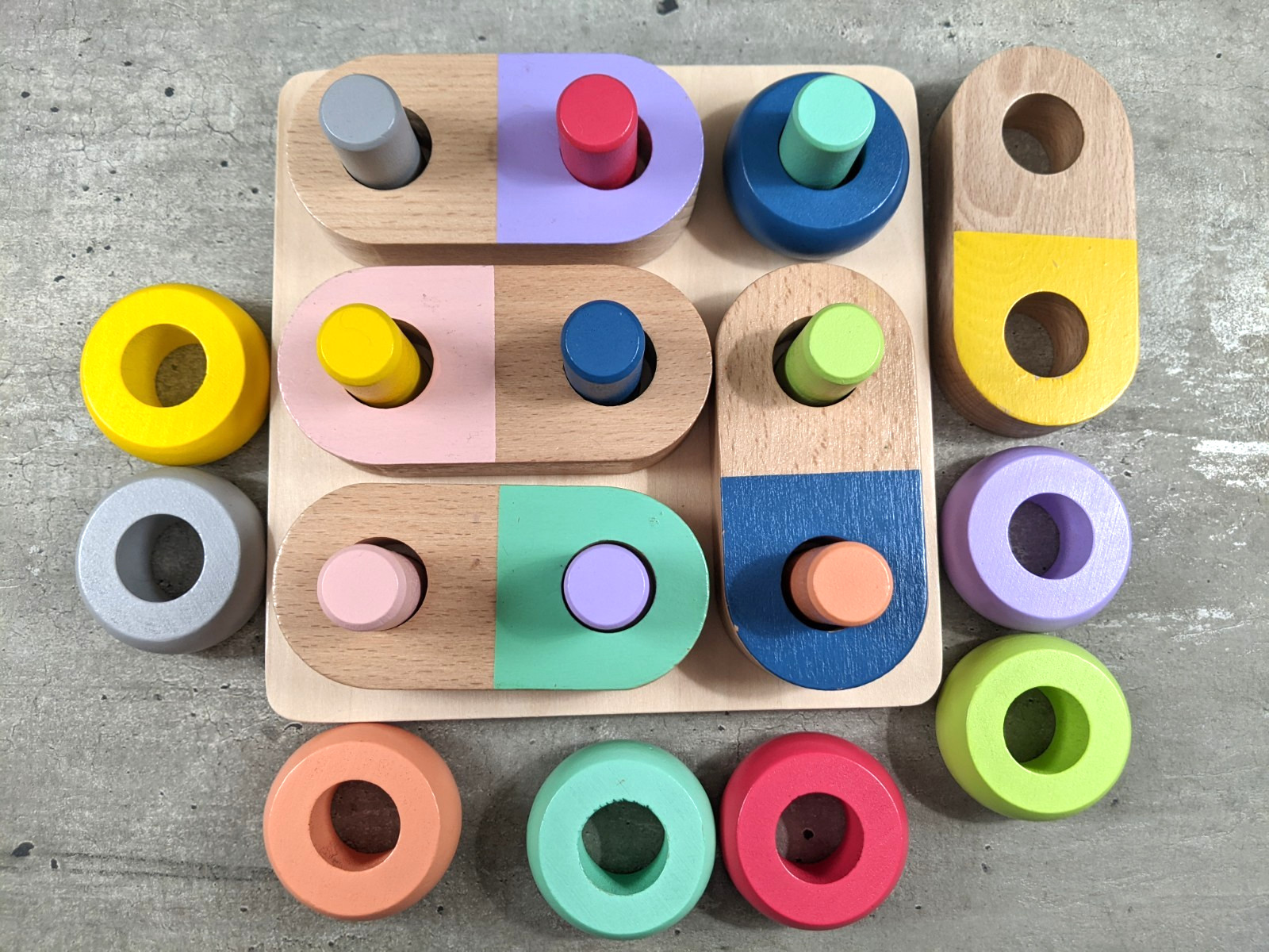 Let’s Play! Kiwi Co Wooden Educational Puzzle Wooden Montessori Toy Baby Toddler