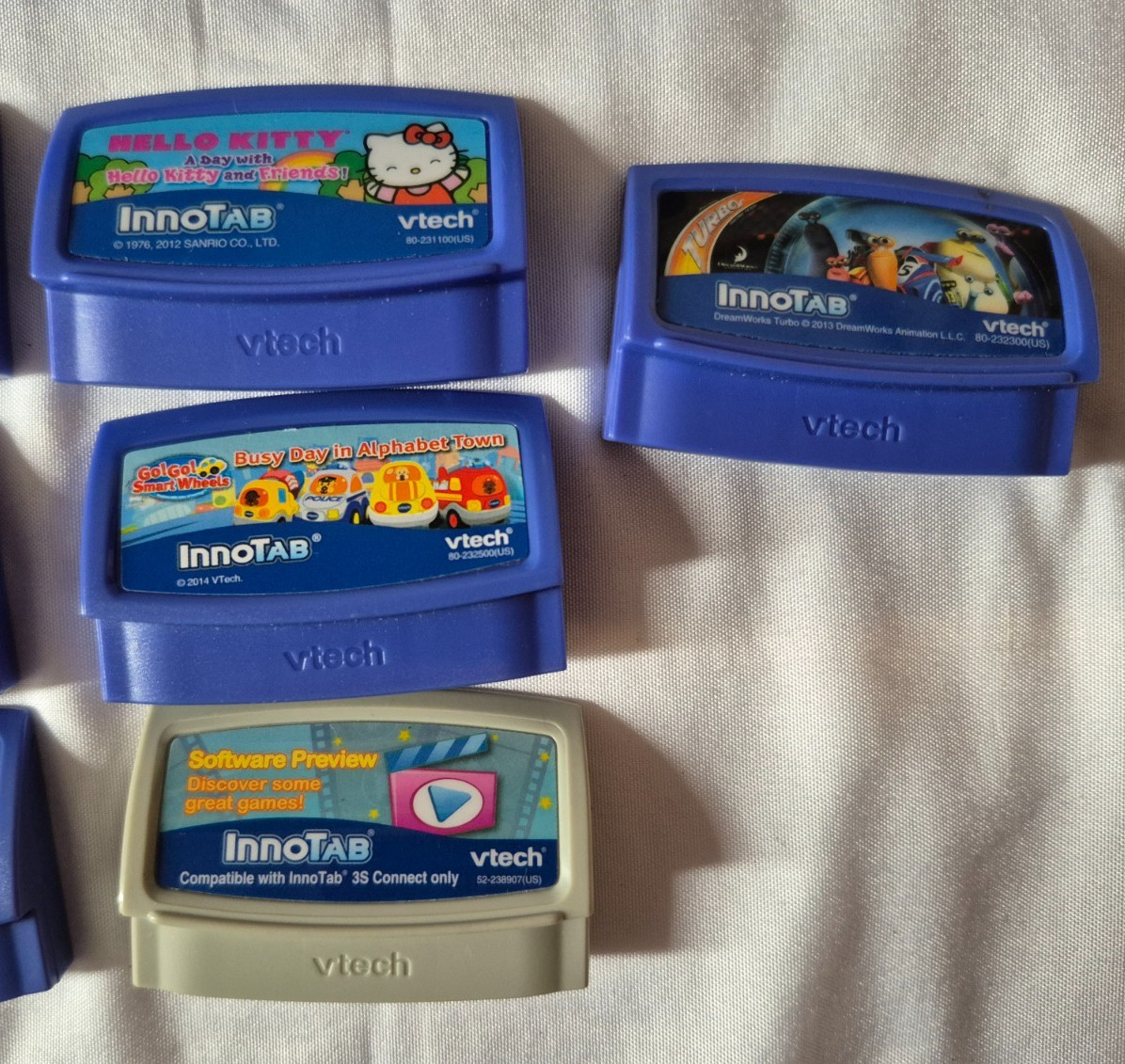 VTech InnoTab 3S Blue Wi-Fi Learning Tablet Bundle w 9 Games Case AC Adapter
