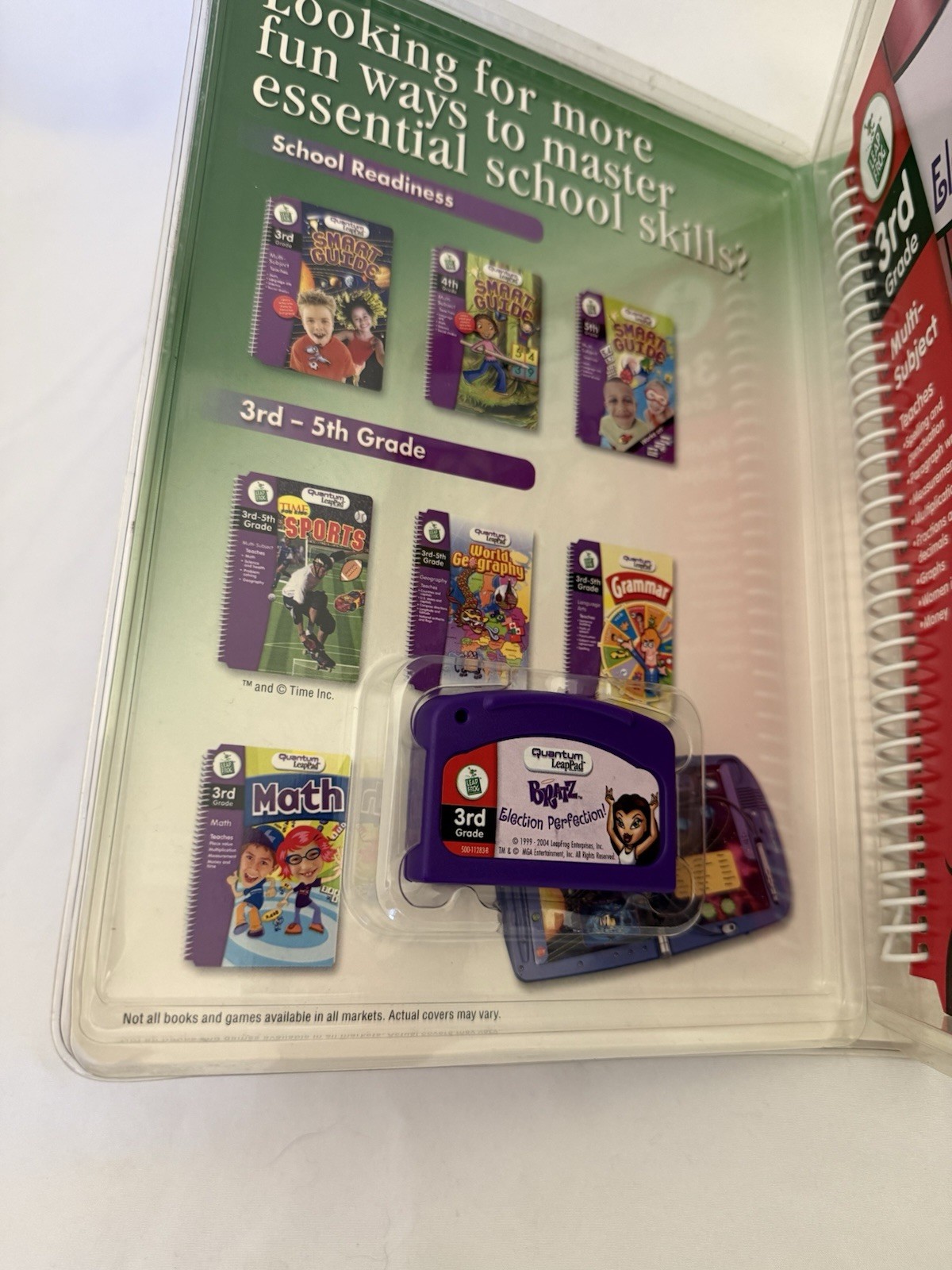 Leap Frog LeapPad SHREK 2 & Bratz Book & Cartridge 2nd 3rd Grade Lot of 2