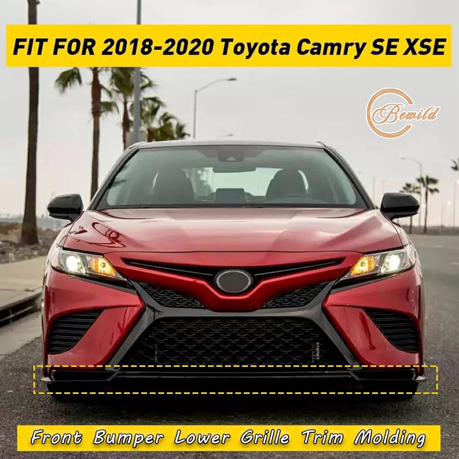 Front Bumper Lower Grille Trim Molding Fit for Toyota Camry SE XSE 2018 2019 202