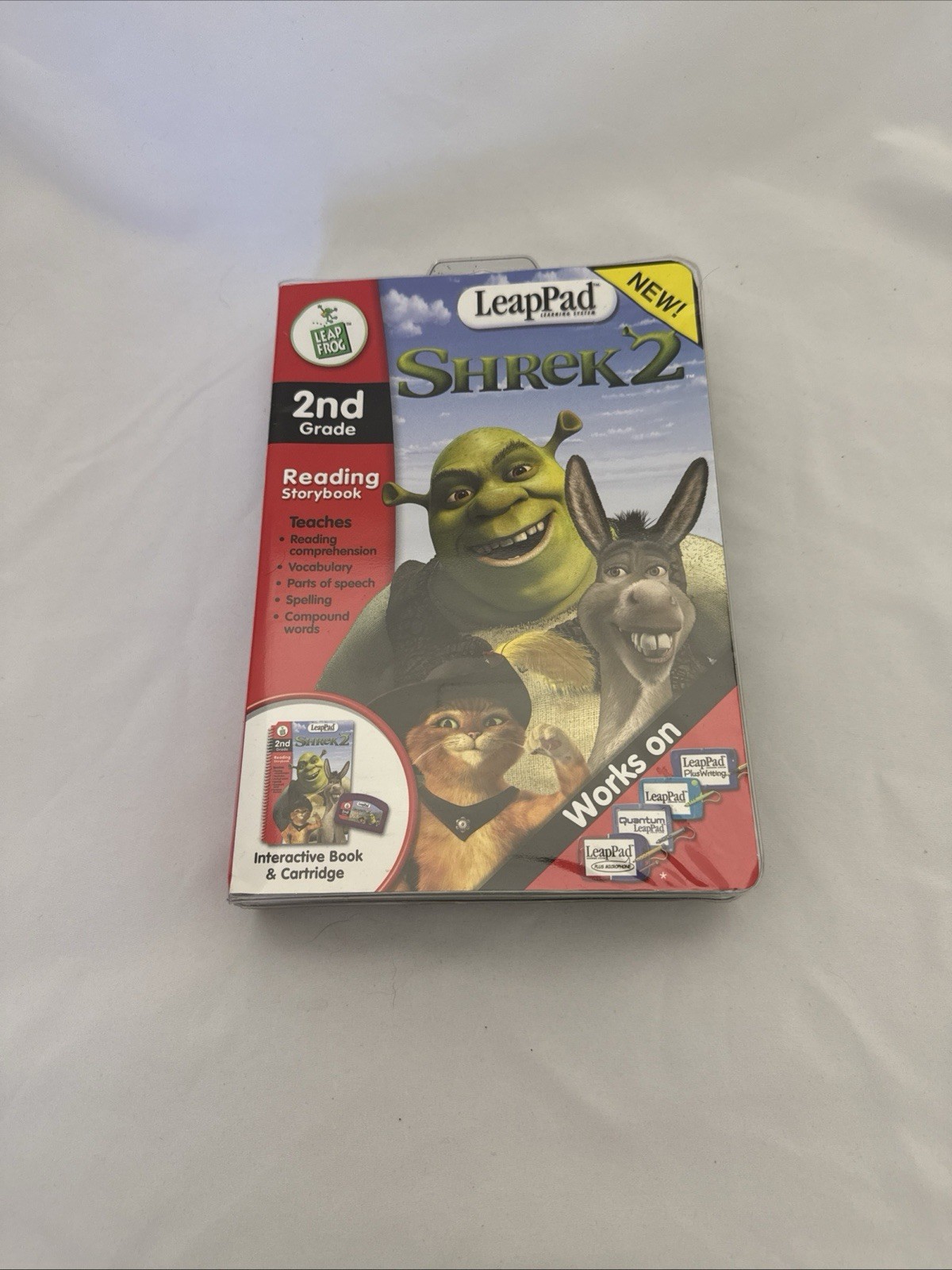 Leap Frog LeapPad SHREK 2 & Bratz Book & Cartridge 2nd 3rd Grade Lot of 2