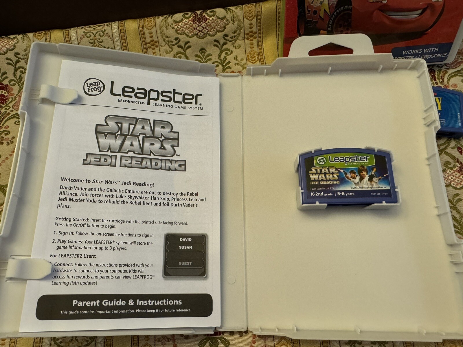 Leap Frog Leapster Learning System Game Cartridges LOT of 8 Cars Star Wars