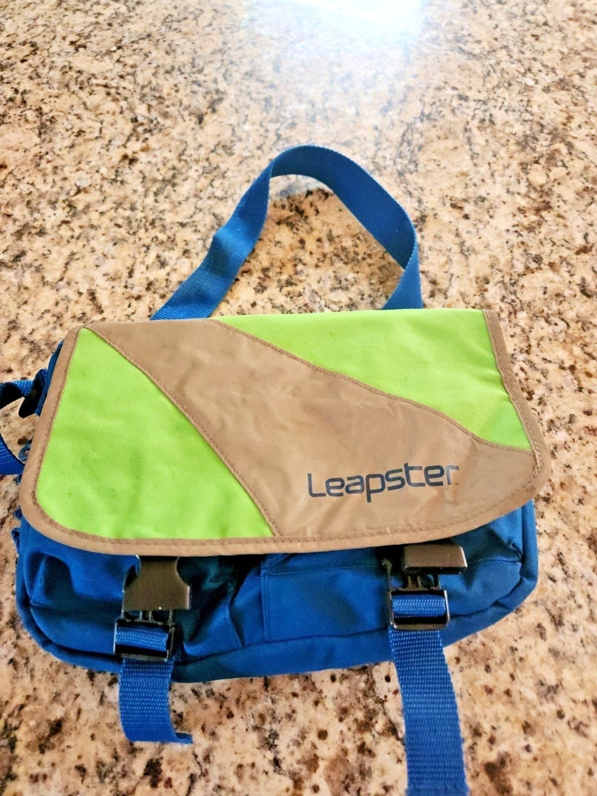 EUC – Leapster Storage-Messenger Blue,Greens &Gray Bag WPockets & Handle