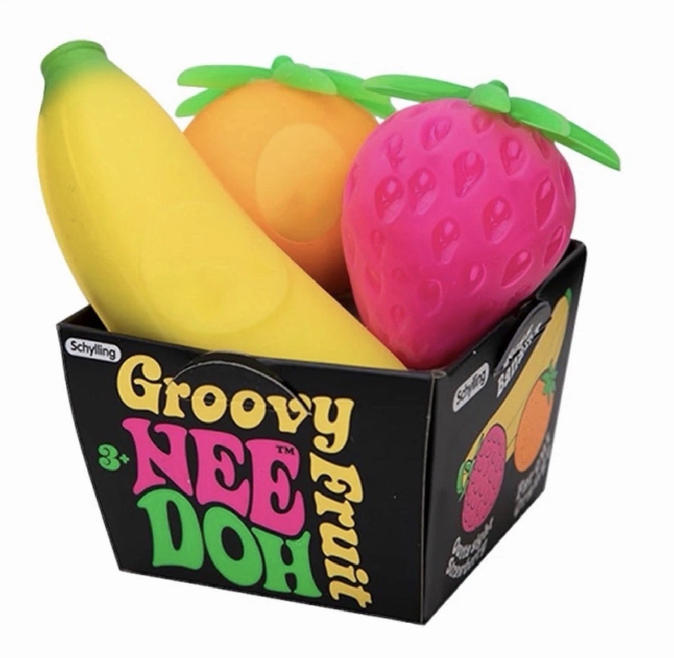 IN HAND NeeDoh GROOVY FRUIT Basket Viral TikTok Squishy Set 3 Pack New SHIP FAST