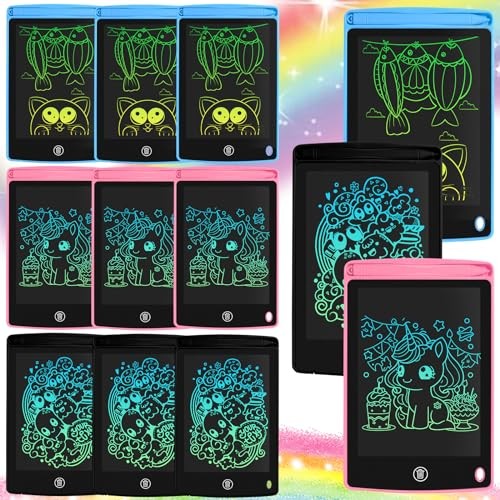 12 Pack LCD Writing Tablet for Kids Colorful Drawing Board with One 6.5 inch