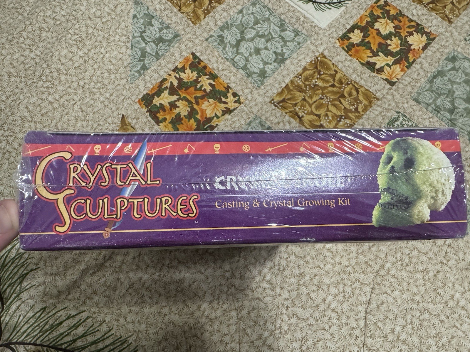 Kristal Crystal Sculptures Skull Casting & Growing Kit Pirates, 1999, Glows, New