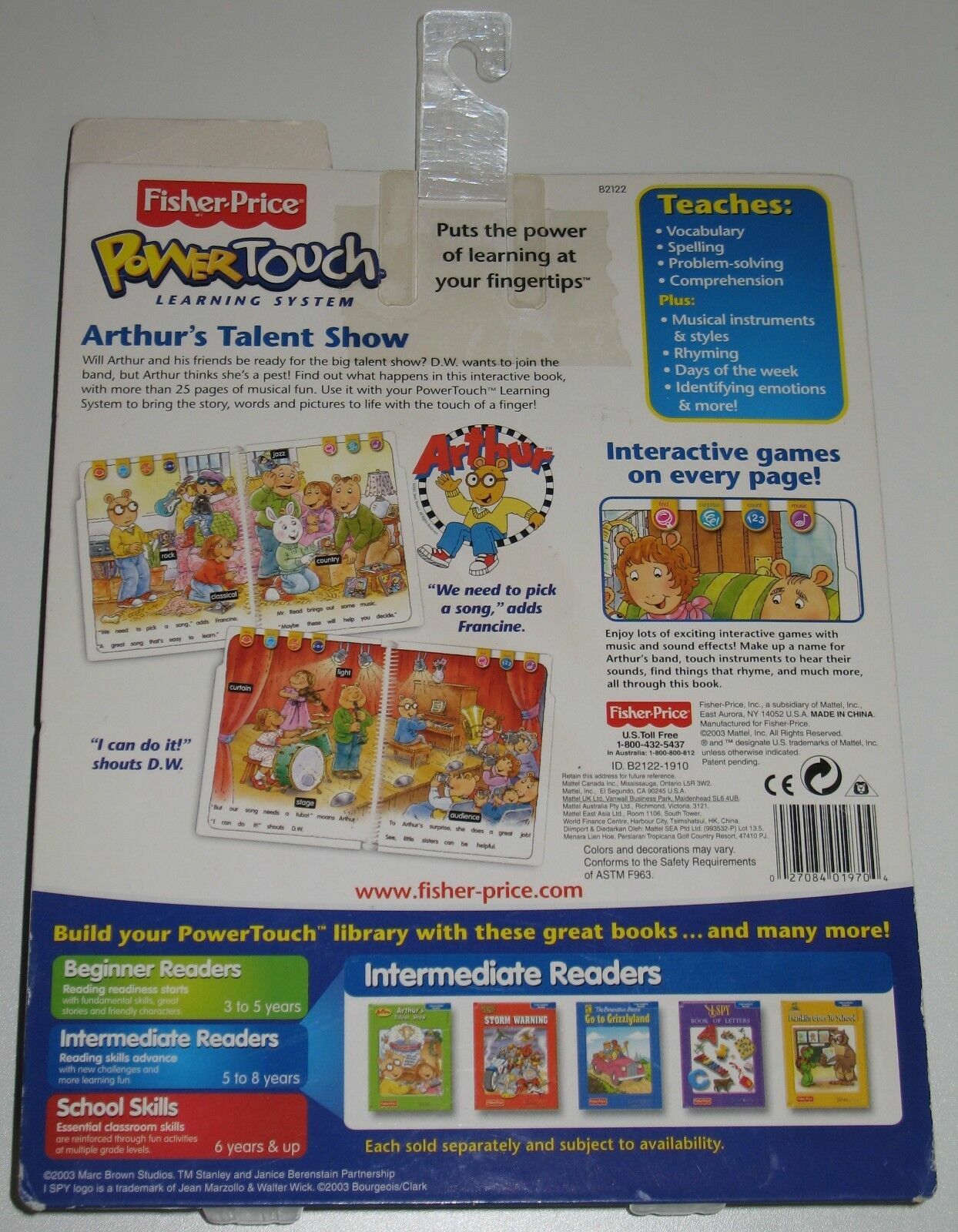 Fisher Price Power Touch Learning Arthur’s Talent Show NEW but PACKAGING WORN