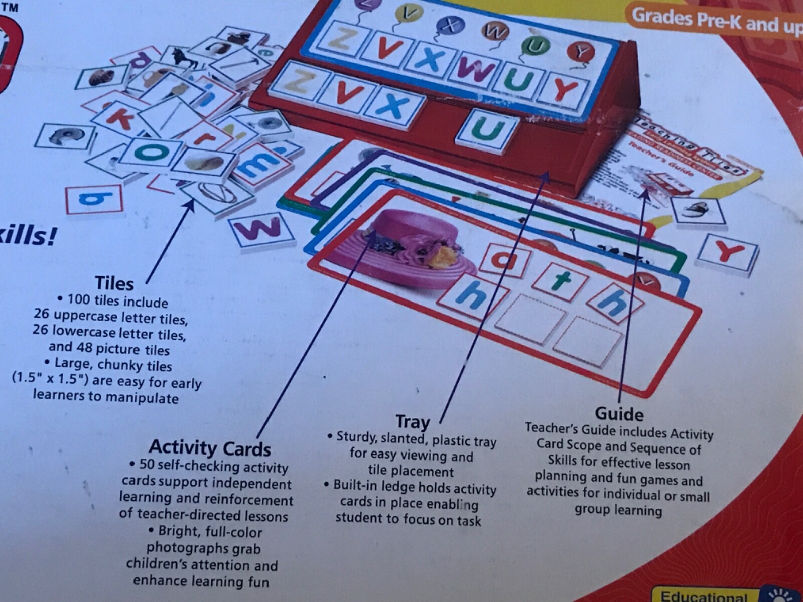 Lakeshore EI-1991 Teaching Tiles Reading Center Gr Pre-K and Up