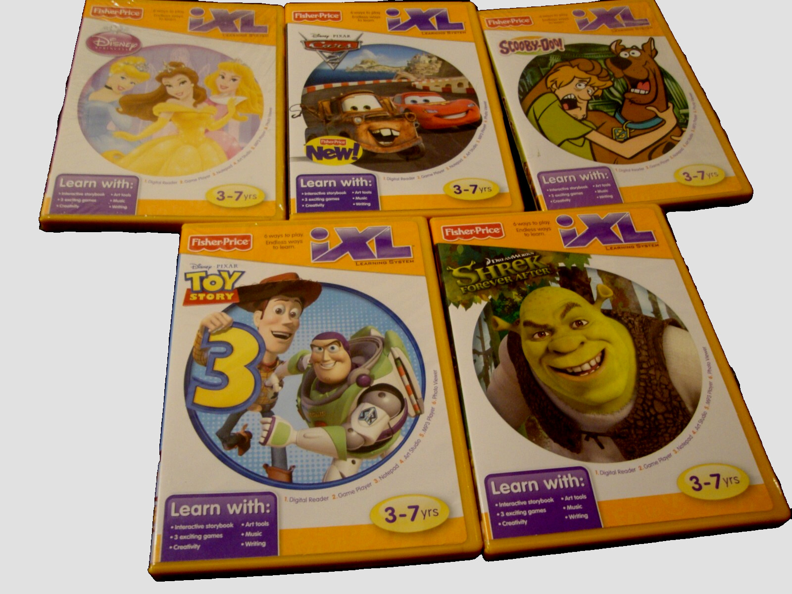 Fisher-Price iXL Learning System Software 5 Disc Lot (3-7 years) Interactive L1