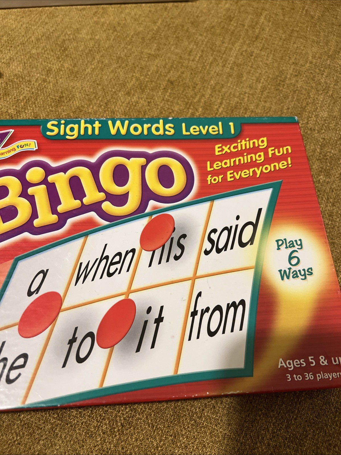 Vocabulary Spelling Bingo Sight Words Level 1 Game Exciting Way to Learn Free🎁