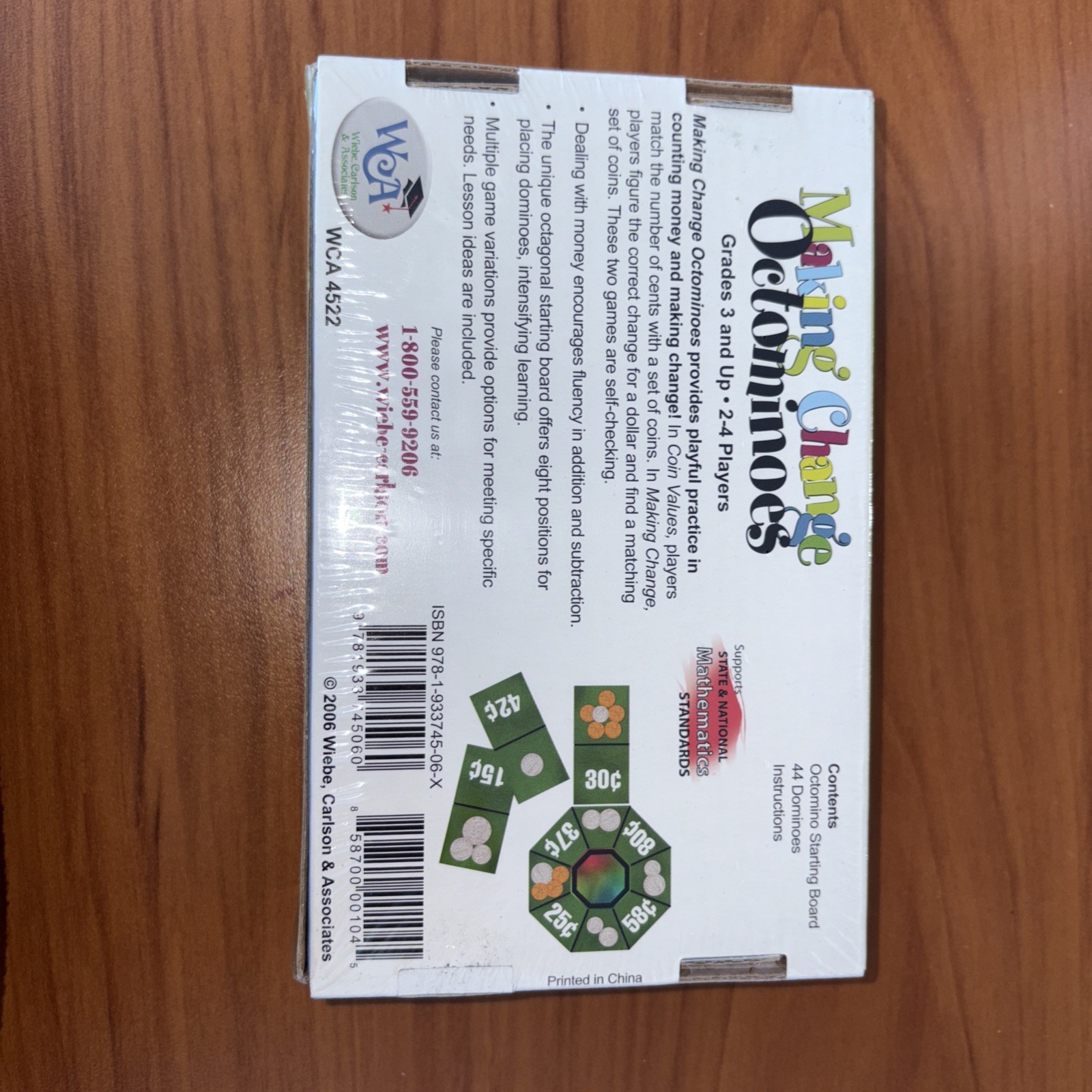 Making Change Octominoes – Learning Advantage – Grades 3 and Up. 2-4 Players