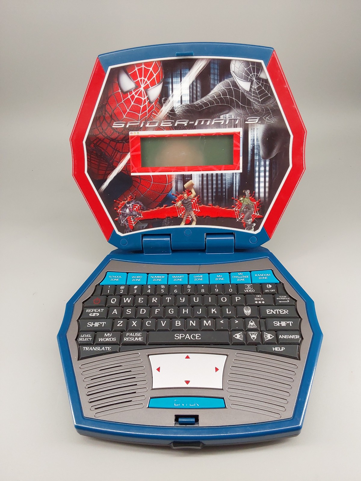 Spider-Man 3 Electronic Learning Laptop KidDesigns 2007 **TESTED**WORKS**AS IS**